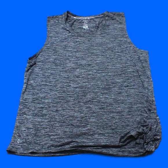 Jillian Michaels Women's IMPACT Tie Bottom Comfort Pullover Gray Shirt (Size XL) - Picture 3 of 16
